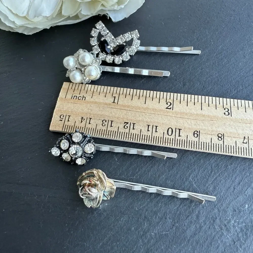 Bridal Hair Pins Pearl And Rhinestone Vintage Jewelry Wedding Hair Accessories